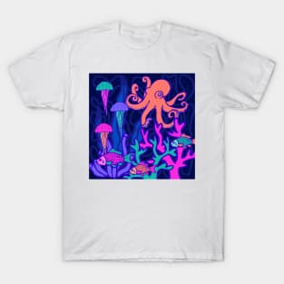 Deep Sea Party Pattern T-Shirt